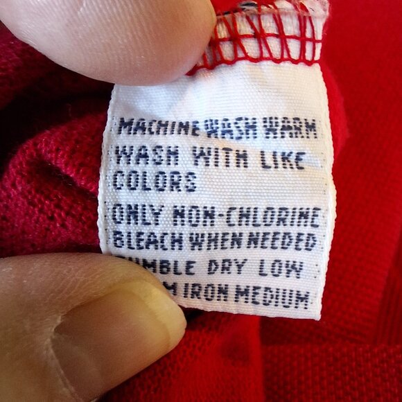 Ralph Lauren Polo Shirt XL Red Blue Pony Rugby Casual Outdoors Preppy Mens - Picture 9 of 9